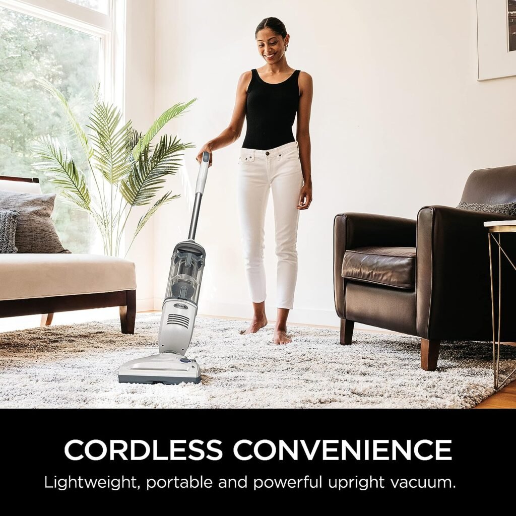 Shark SV1106 Navigator Freestyle Upright Bagless Cordless Stick Vacuum for Carpet, Hard Floor and Pet with XL Dust Cup and 2-Speed Brushroll, White/Grey