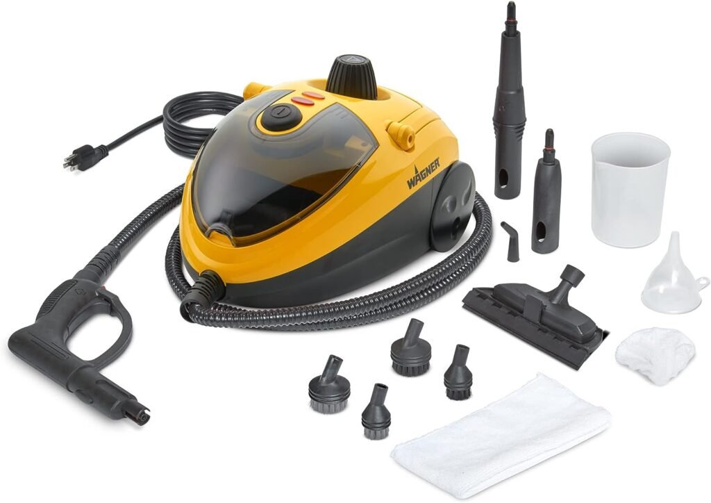 Wagner Spraytech C900054 905e AutoRight Multi-Purpose Steam Cleaner, 12 Accessories Included, Power Steamer for cleaning, Color May Vary
